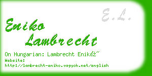 eniko lambrecht business card